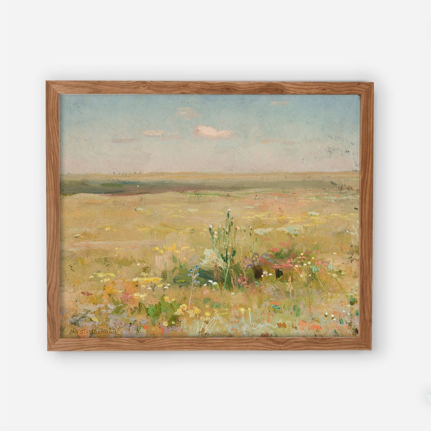 Vintage Landscape Field Wall Art Print