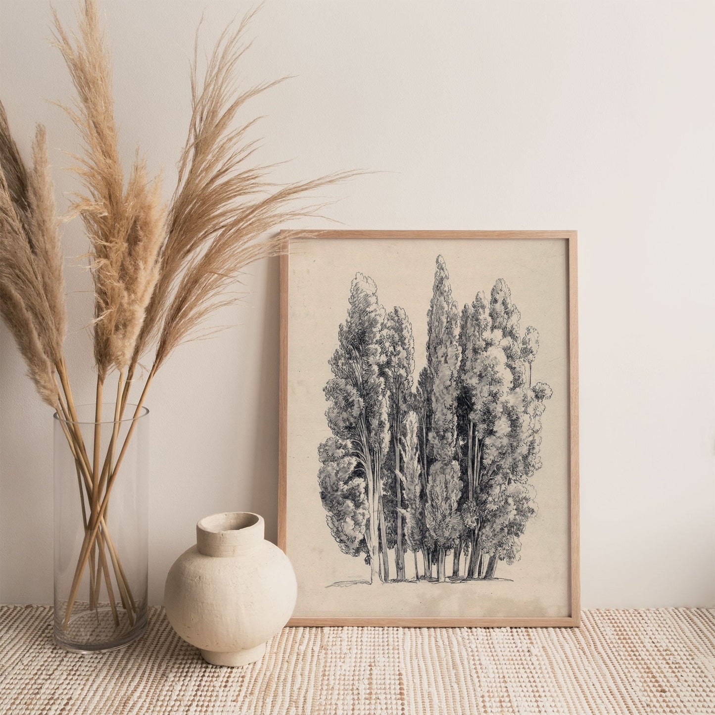Tree Sketch Vintage Wall Art