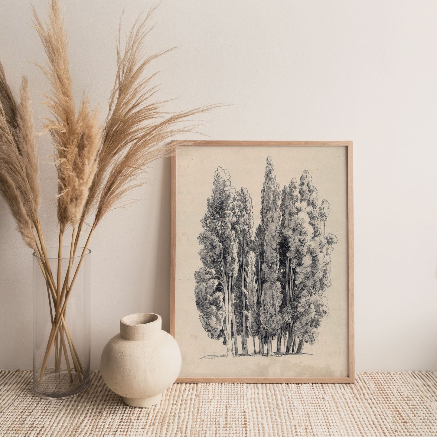 Tree Sketch Vintage Wall Art 