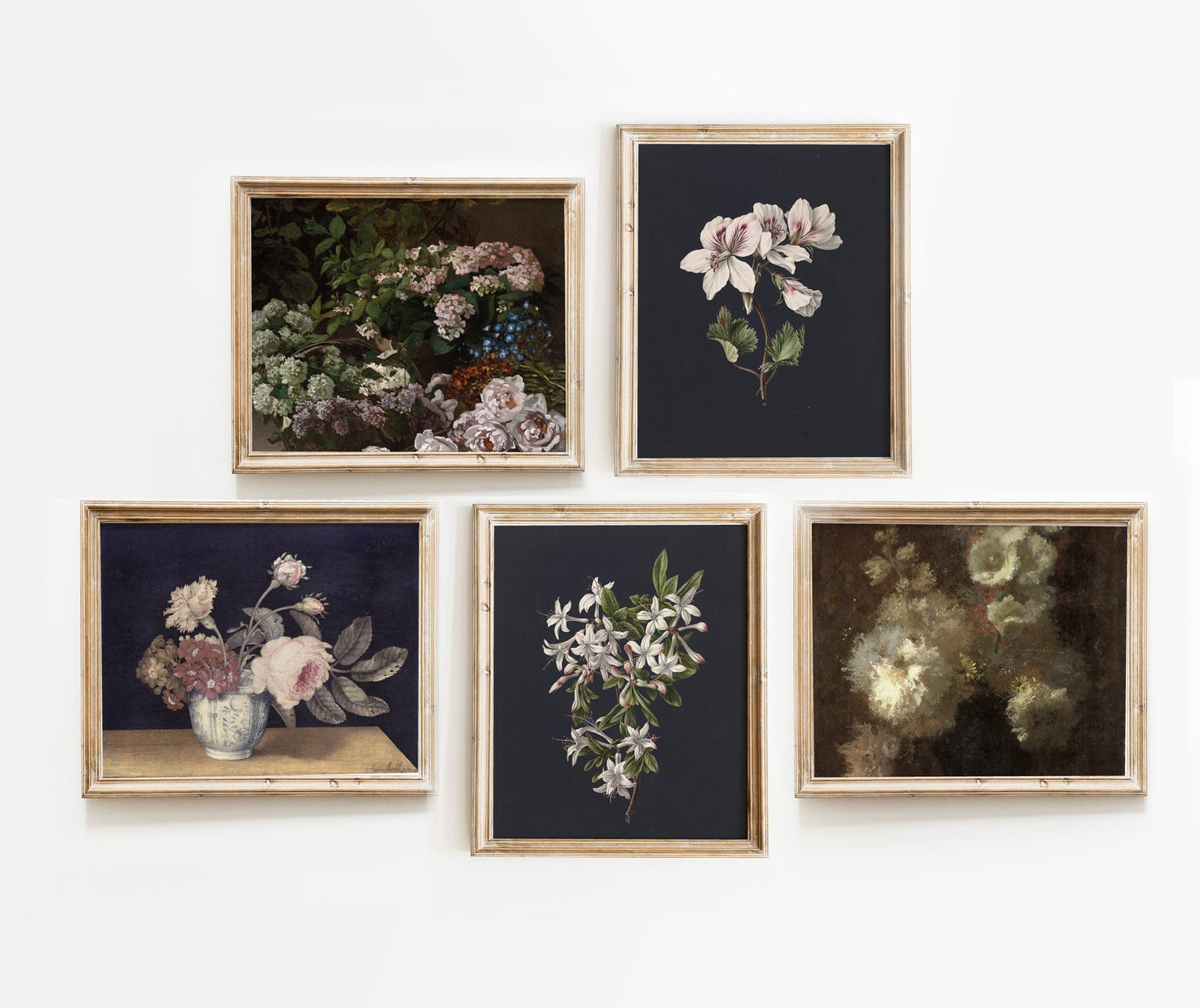 Floral Vintage Gallery Wall Art 