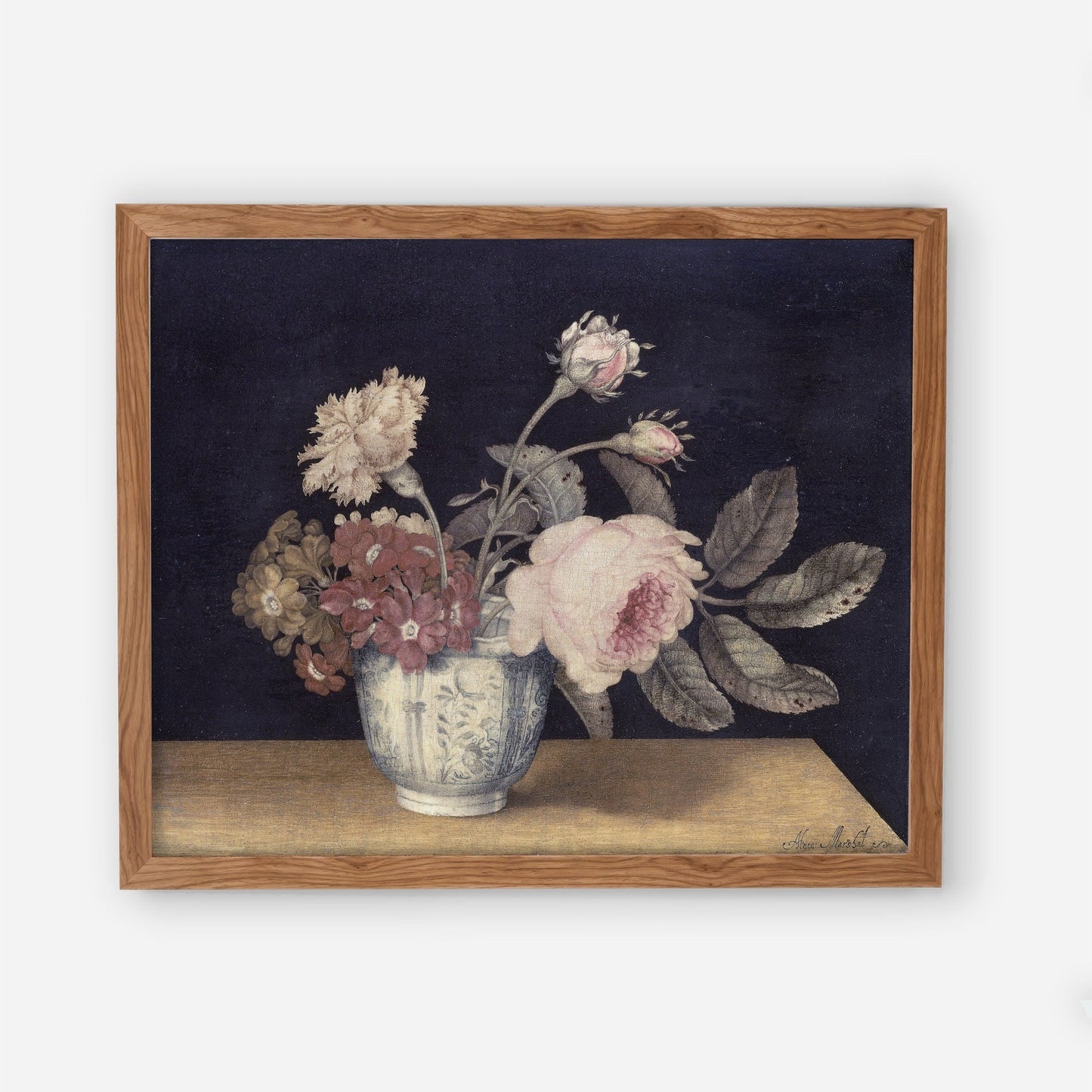 Vintage Flowers Art Poster