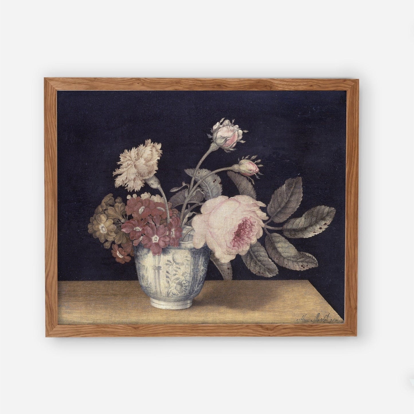 Vintage Flowers Art Poster 