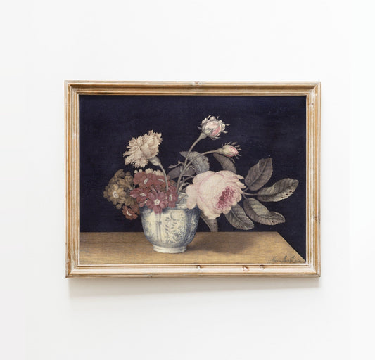 Vintage Flowers Art Poster