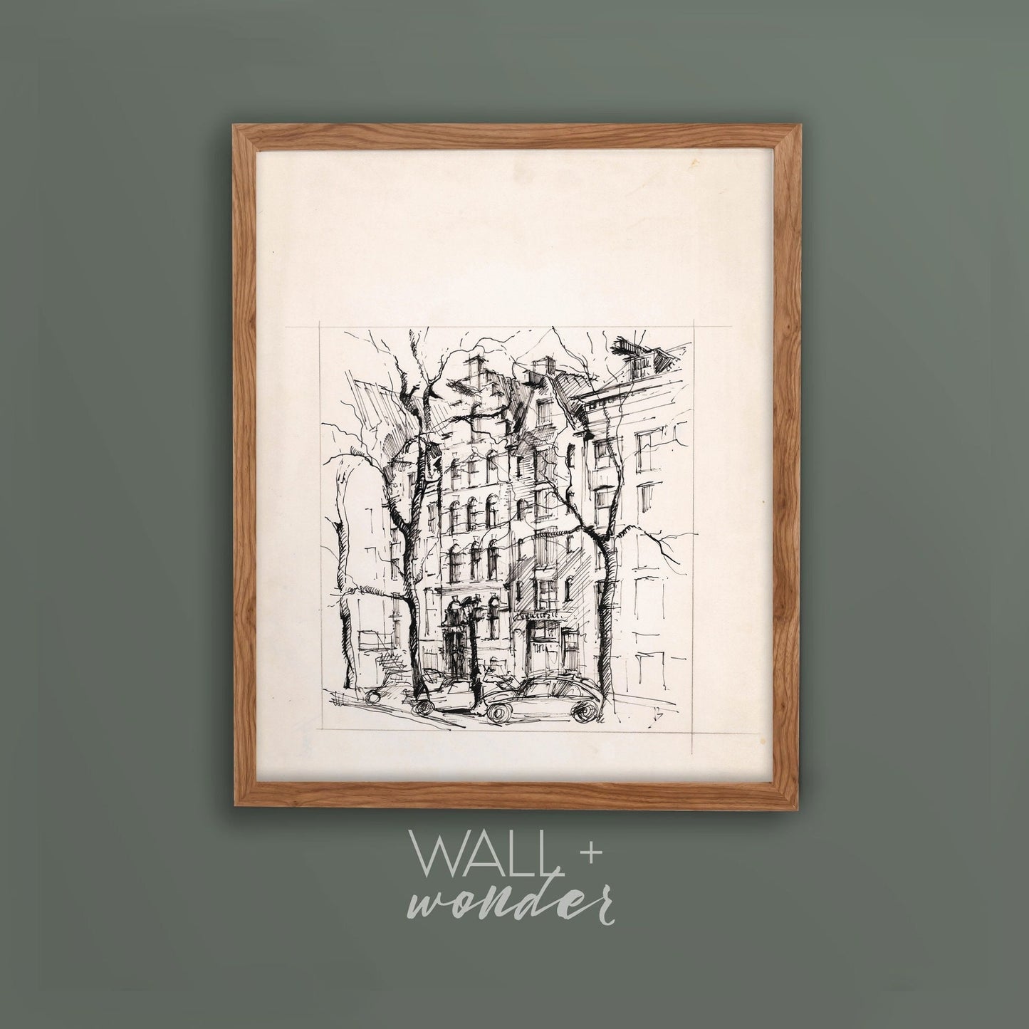 City Sketch Vintage Wall Art 