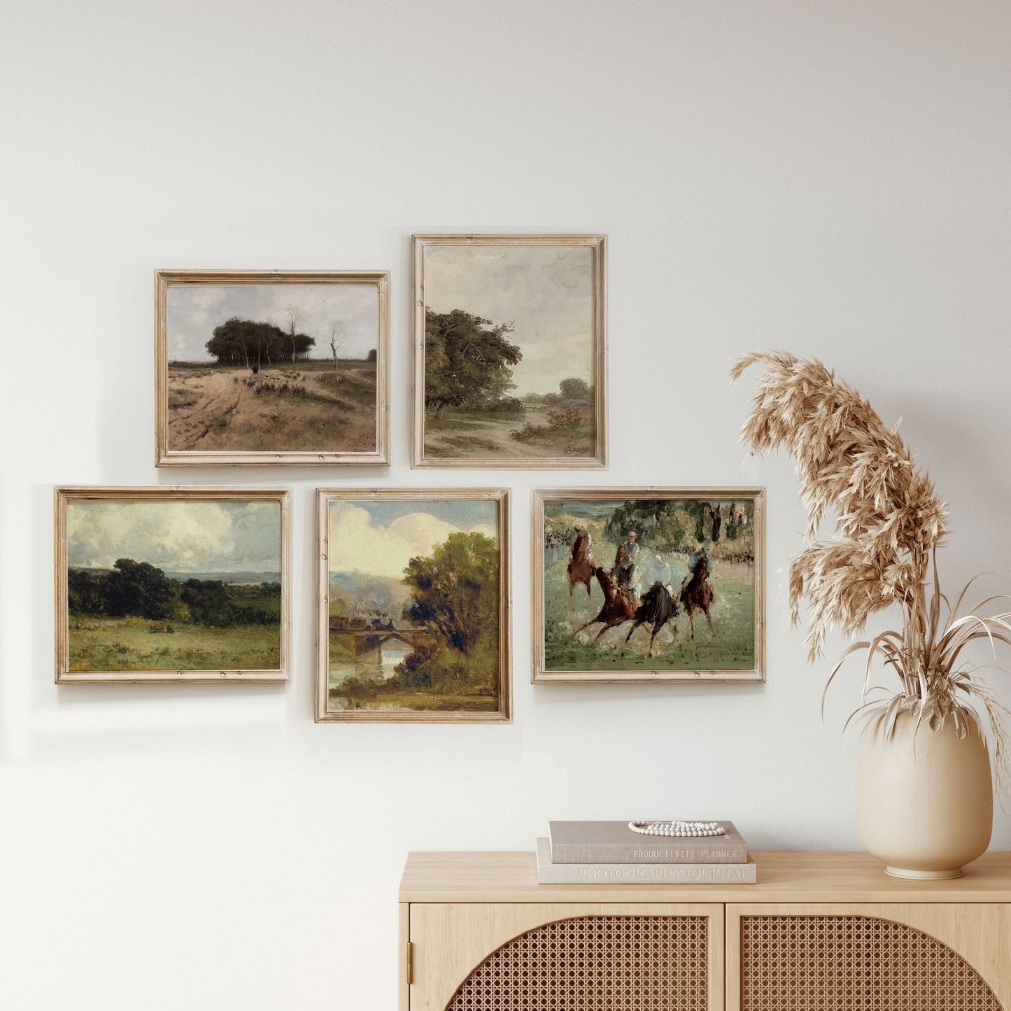 Muted Landscape Vintage Gallery Wall Art