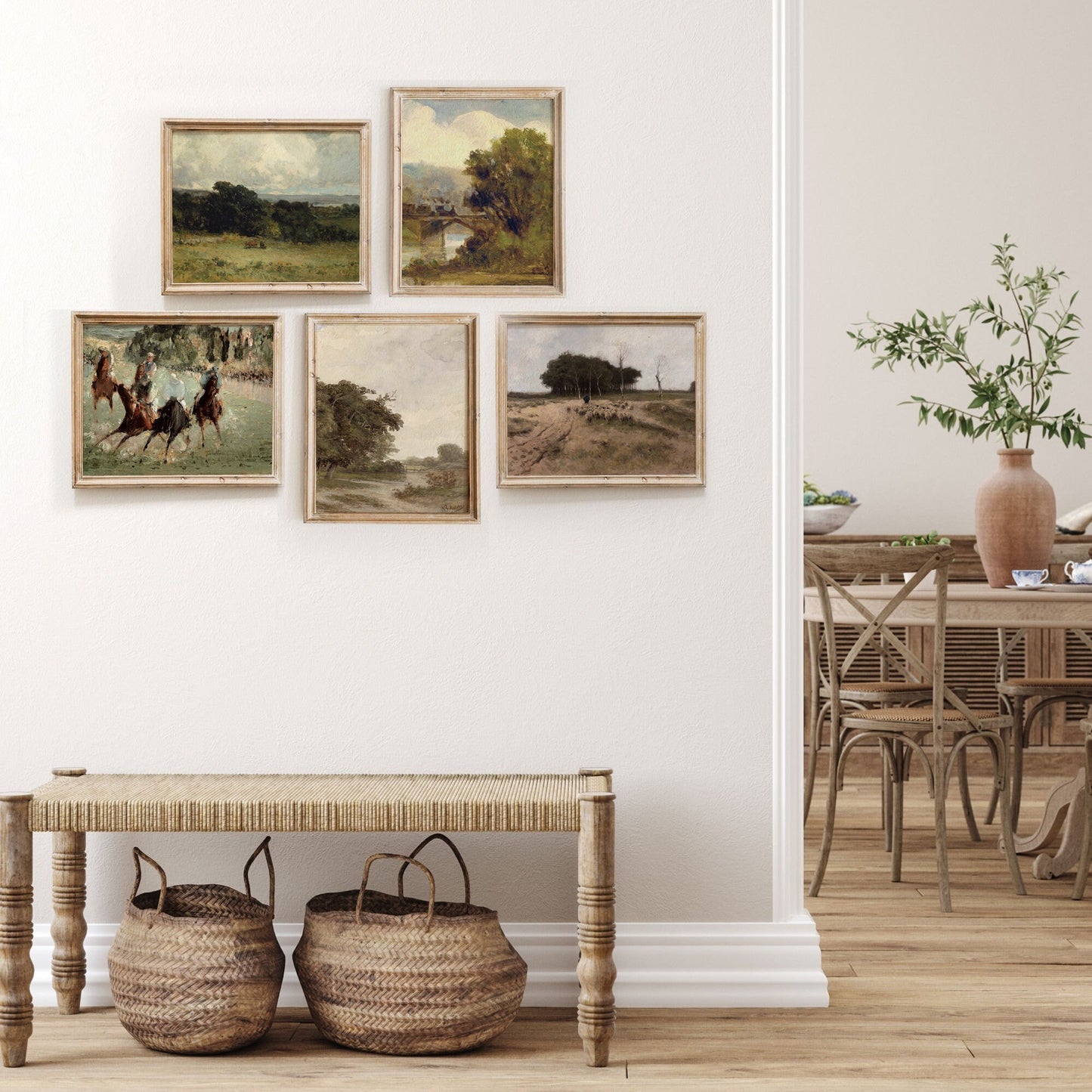 Muted Landscape Vintage Gallery Wall Art 