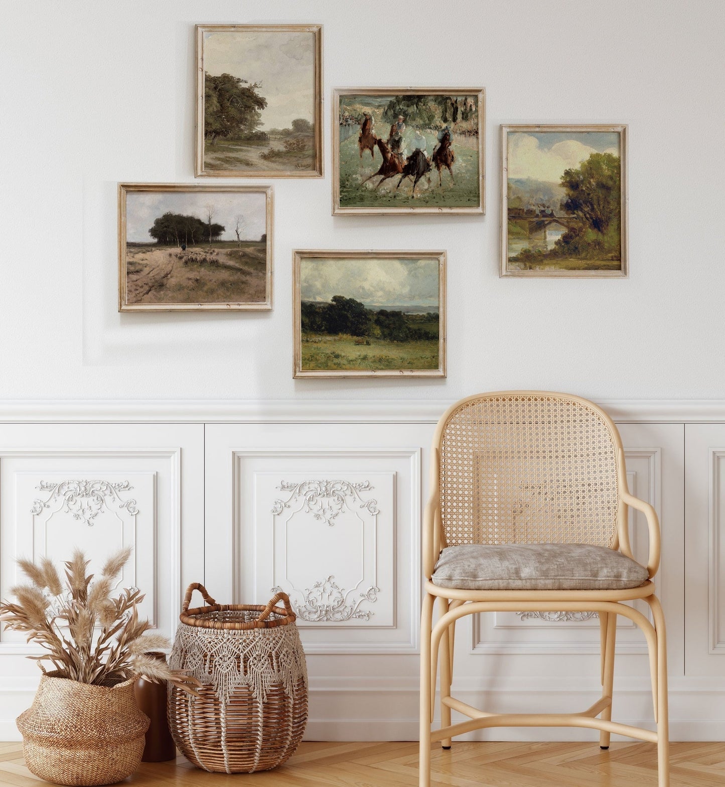 Muted Landscape Vintage Gallery Wall Art 