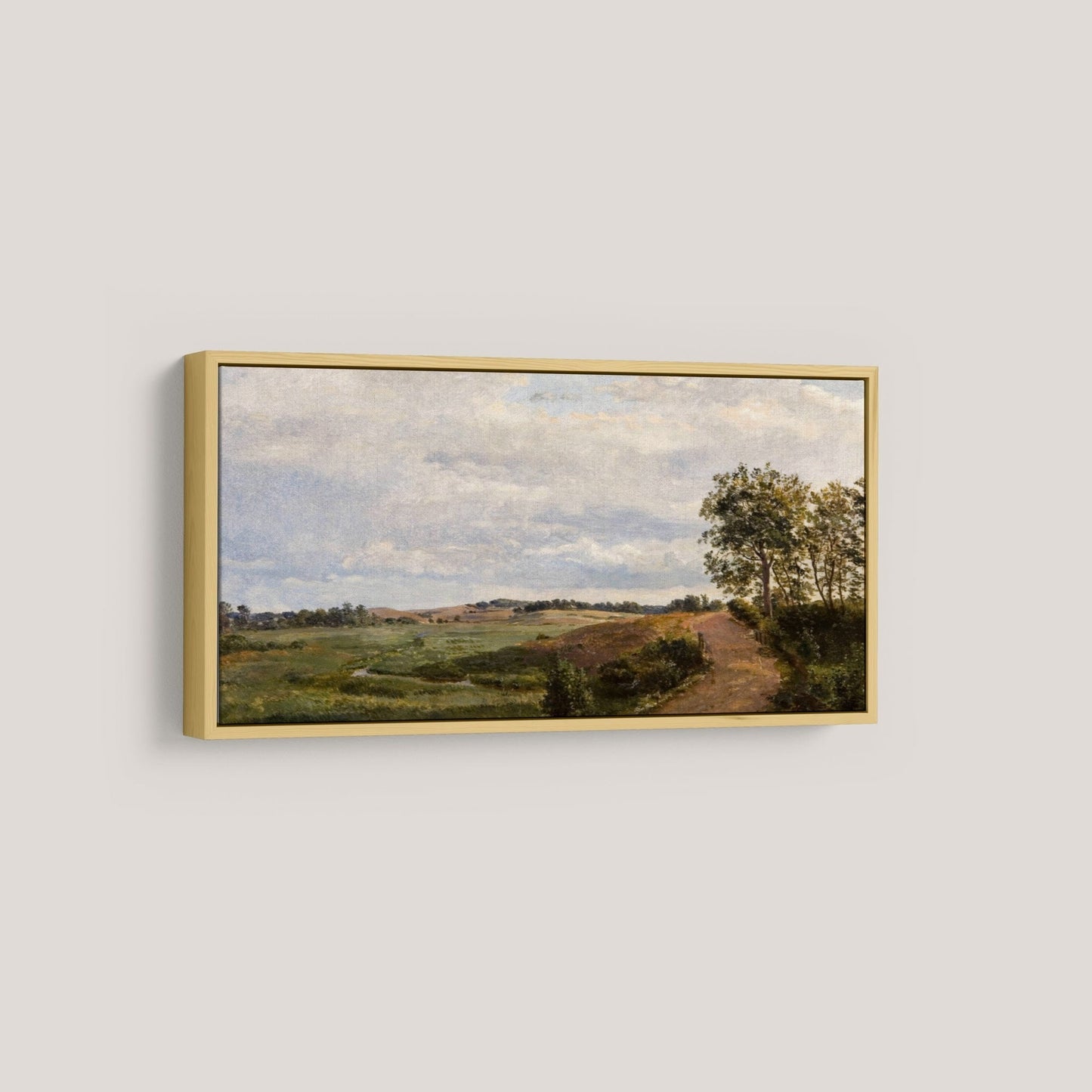 Vintage Long Horizontal Landscape Wall Art Print