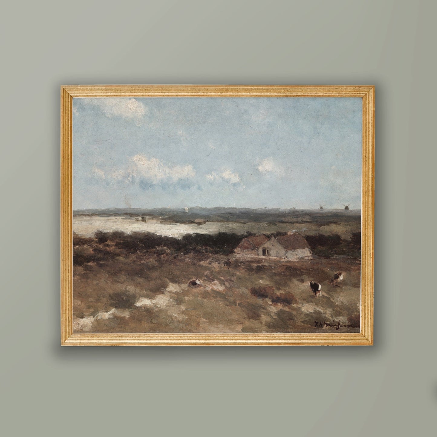 Vintage Landscape Homestead Wall Art