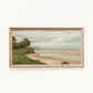 Long Vintage Horizontal Beach Shoreline Landscape Wall Art Print 