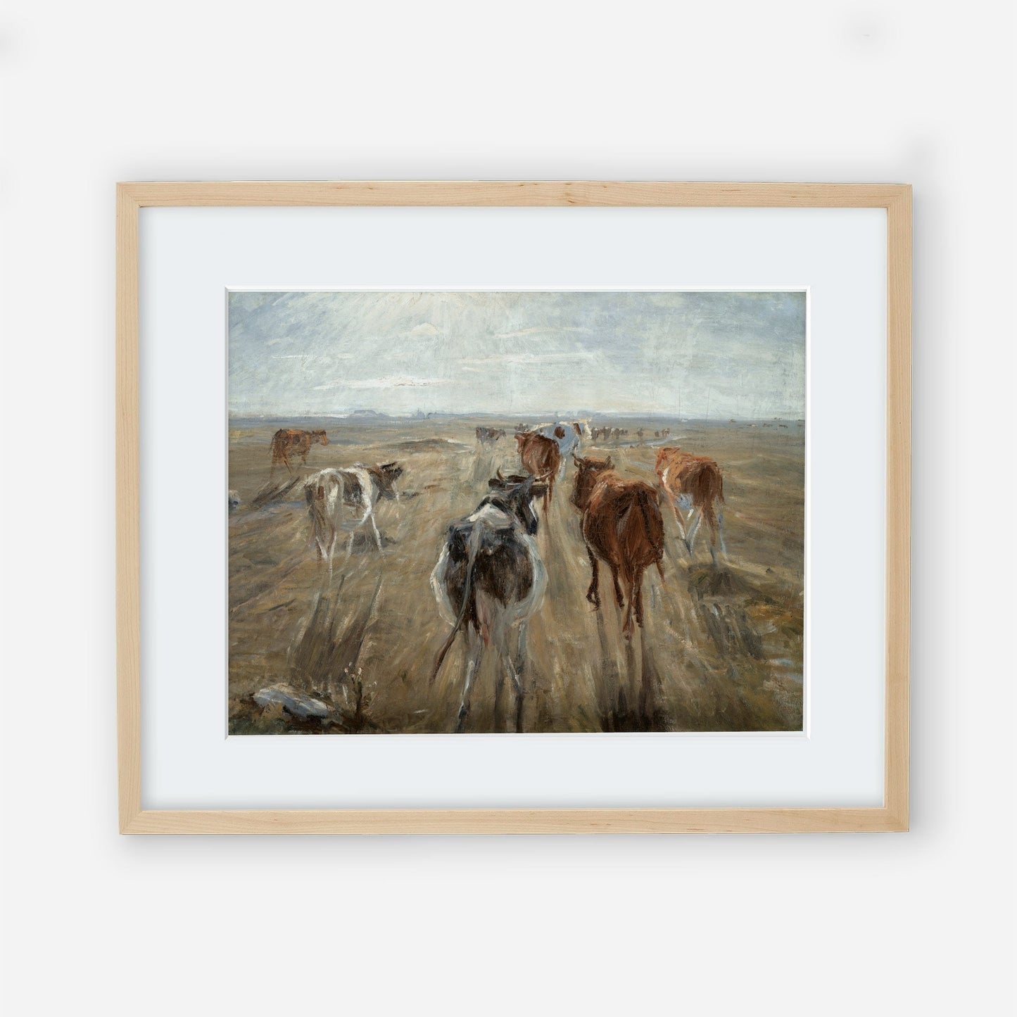 Vintage Print of Horses Running for Modern Farmhouse Decor