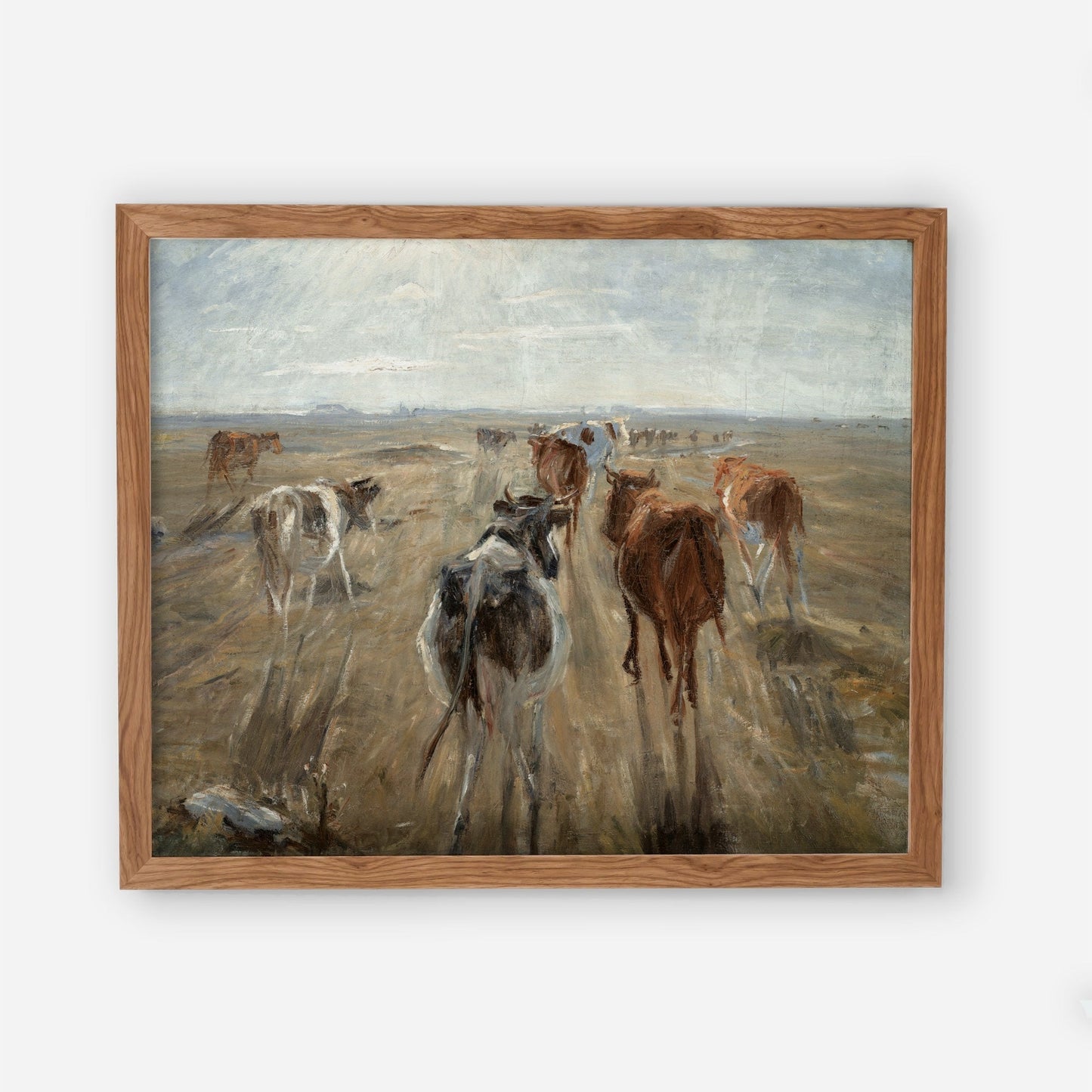 Vintage Print of Horses Running for Modern Farmhouse Decor 