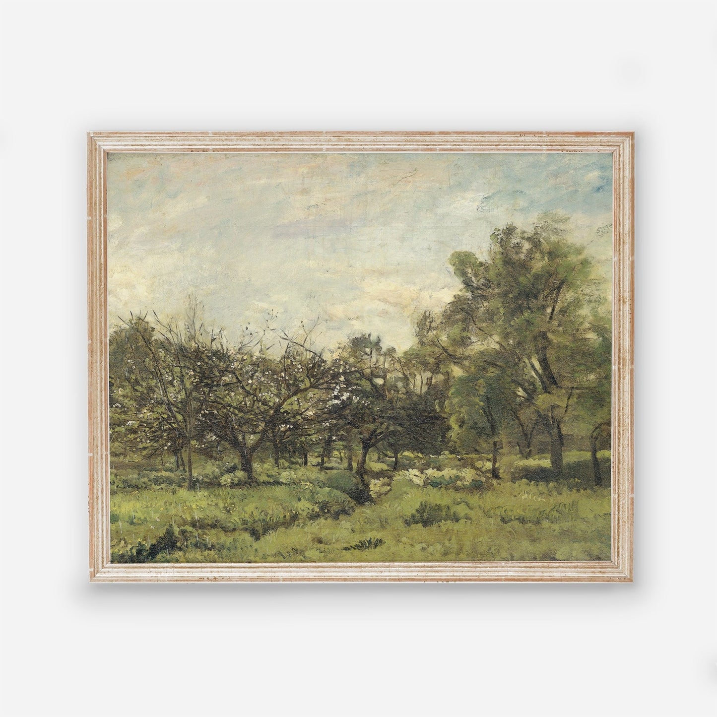 Green Landscape Vintage Wall Art 