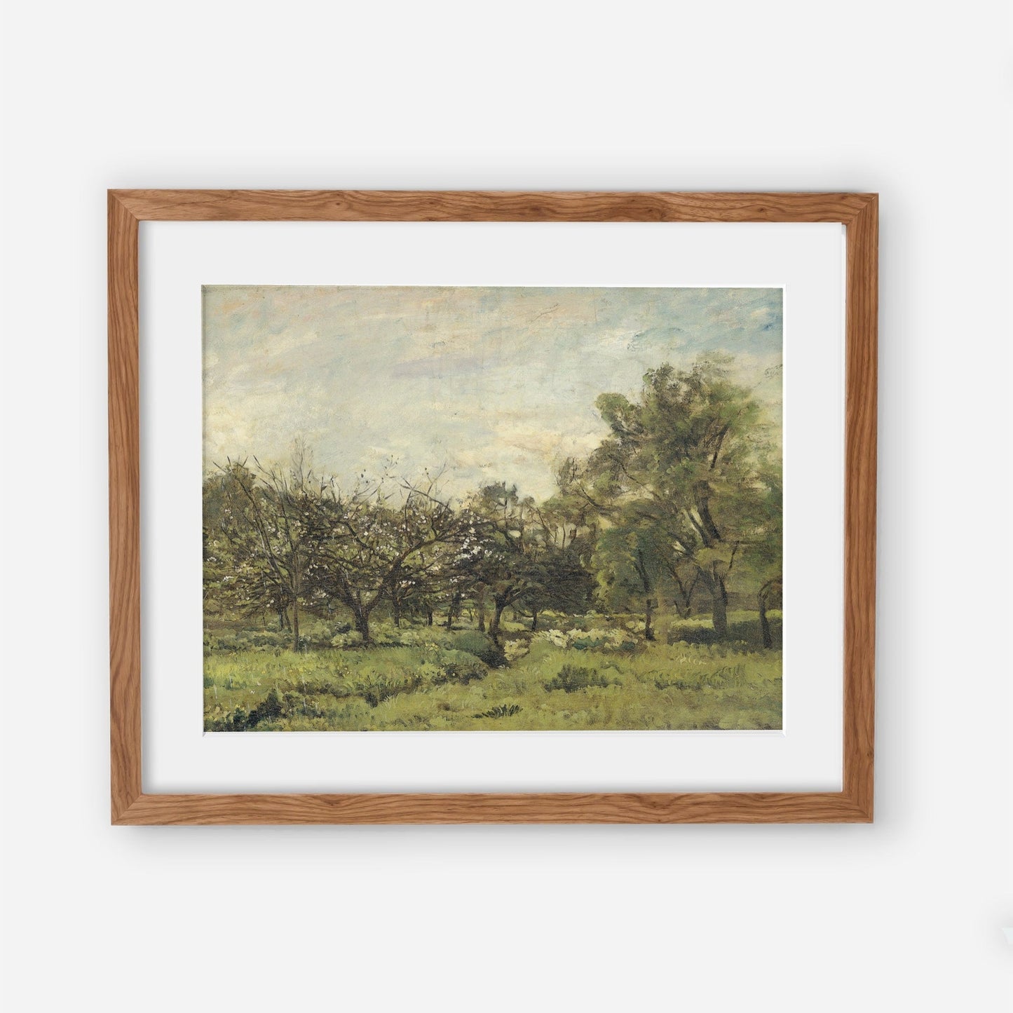 Green Landscape Vintage Wall Art 