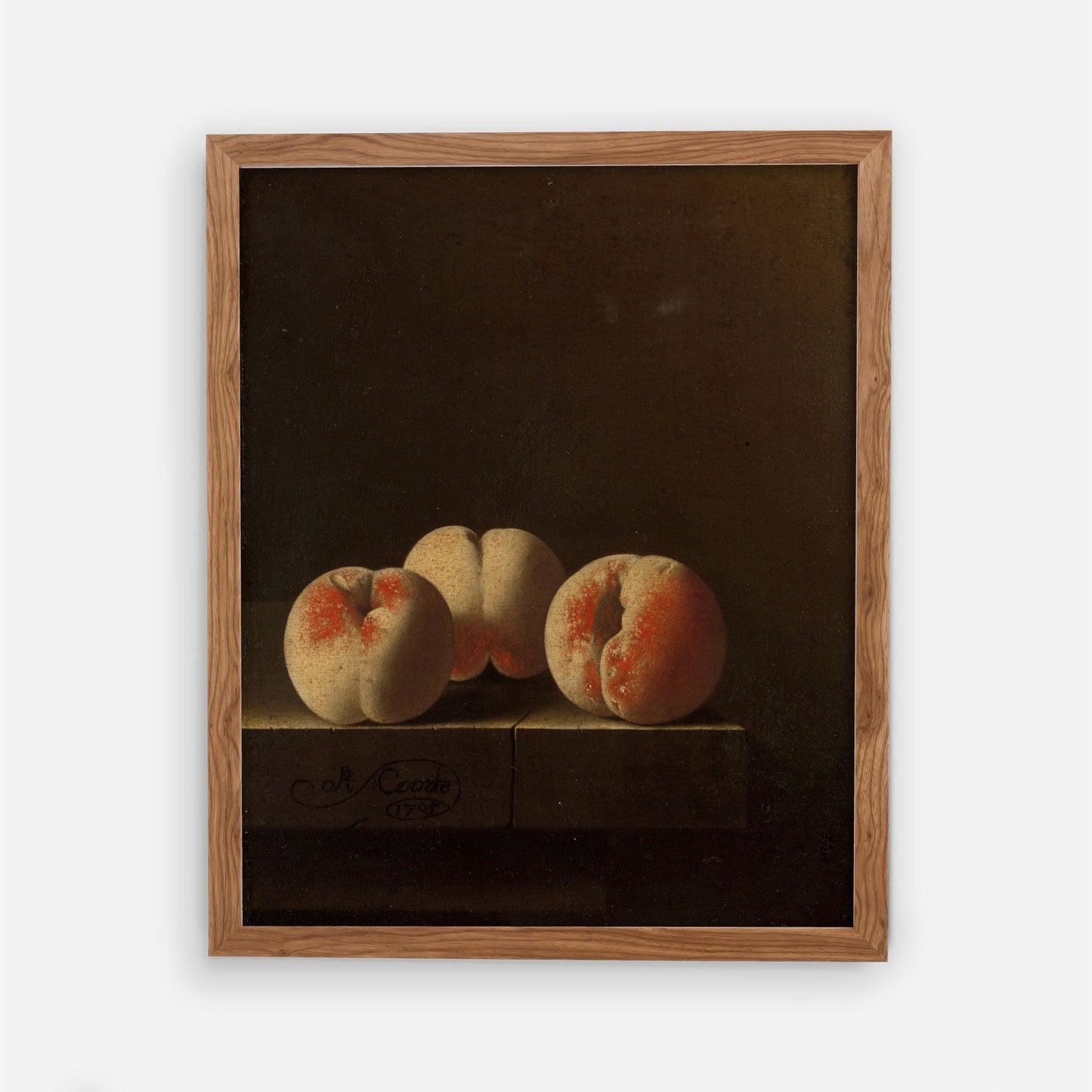 Printed Vintage Peaches Fruit Kitchen Wall Art
