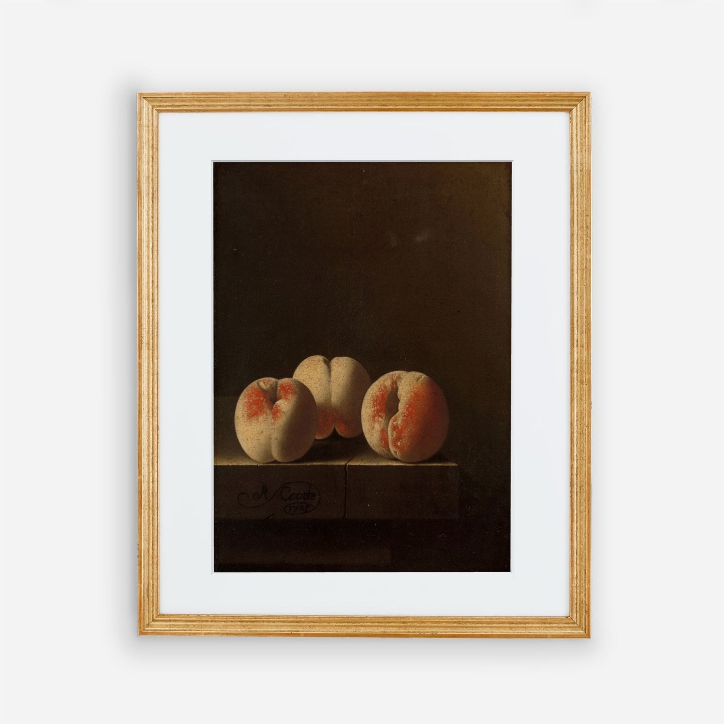 Printed Vintage Peaches Fruit Kitchen Wall Art