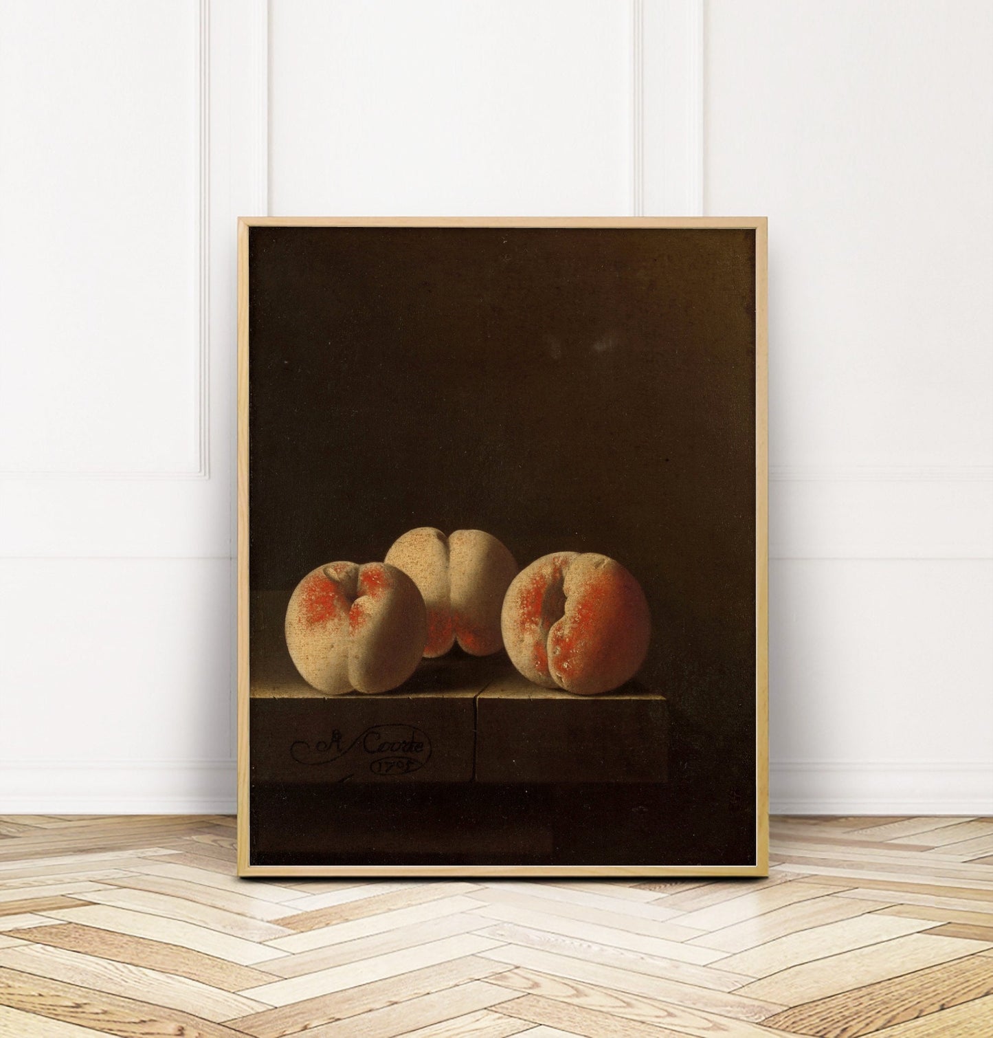 Printed Vintage Peaches Fruit Kitchen Wall Art