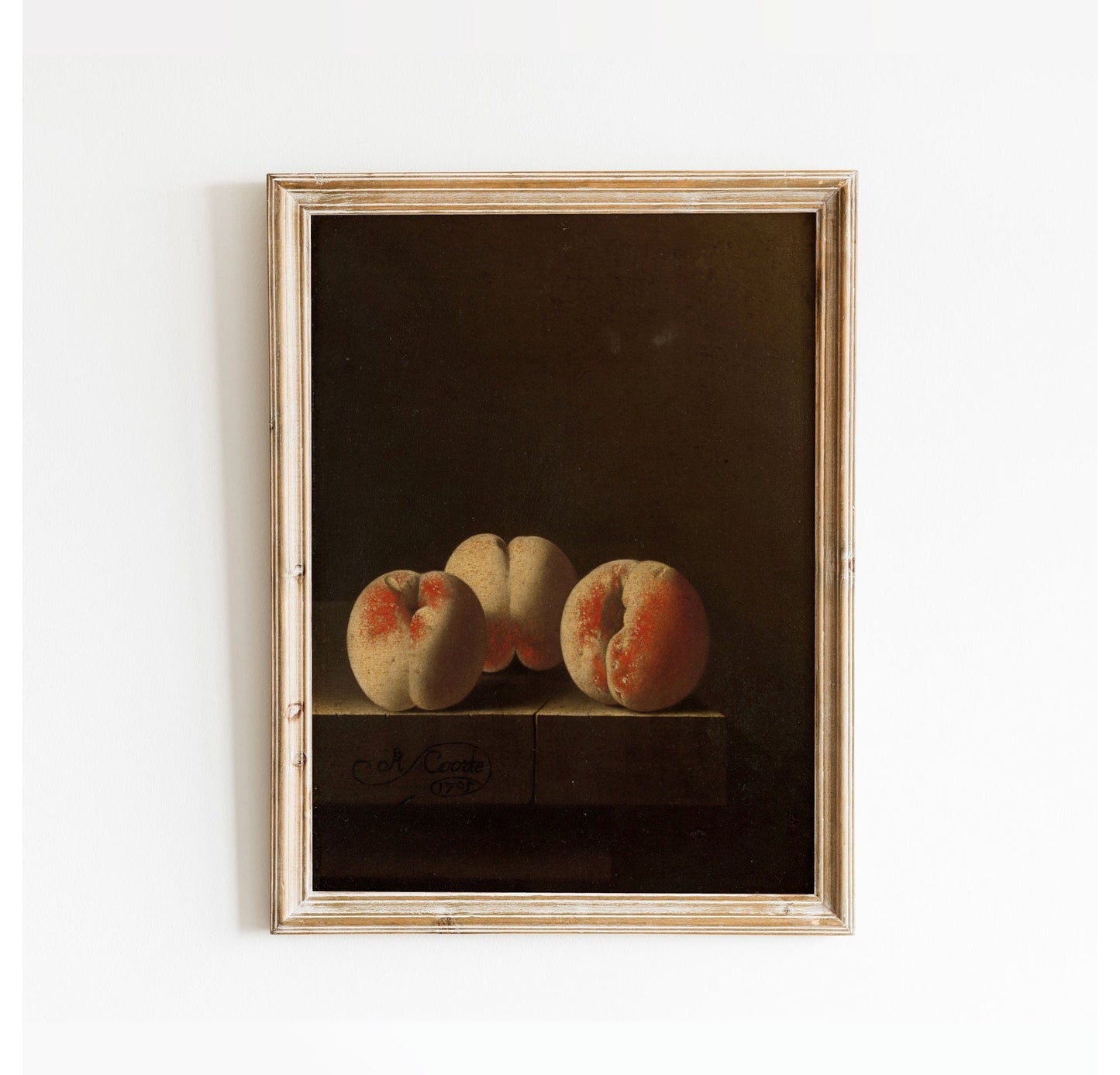 Printed Vintage Peaches Fruit Kitchen Wall Art