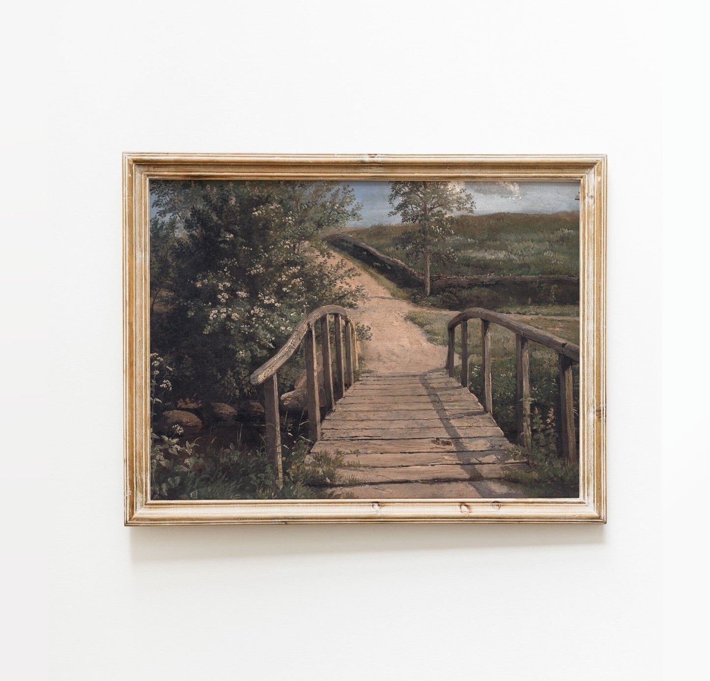 Printed Vintage Bridge Path Wall Art