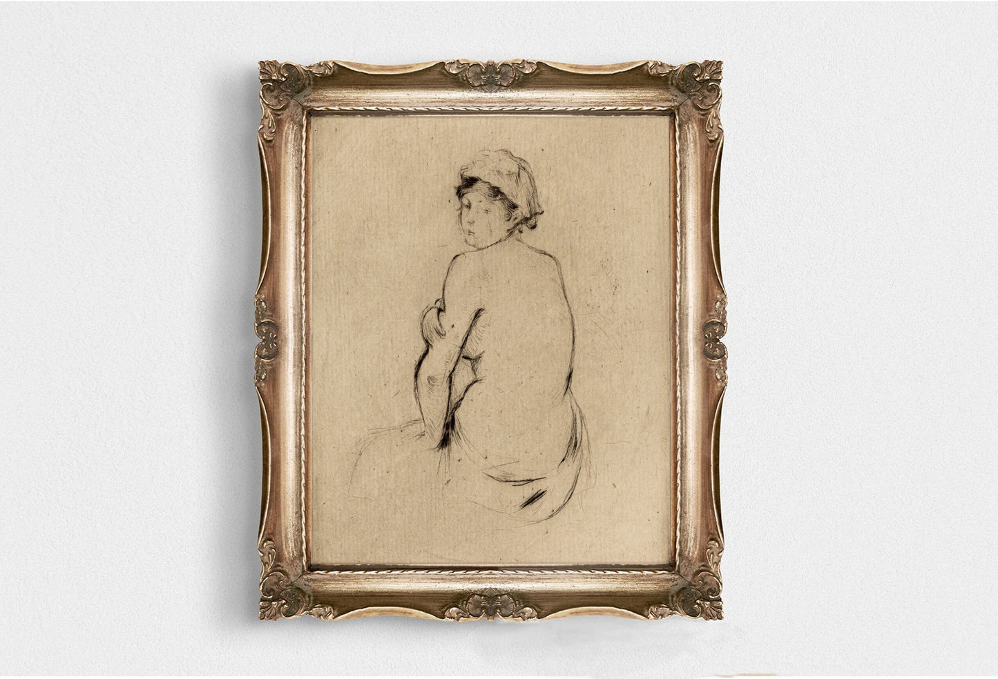 Vintage Portrait Sketch Wall Art Print