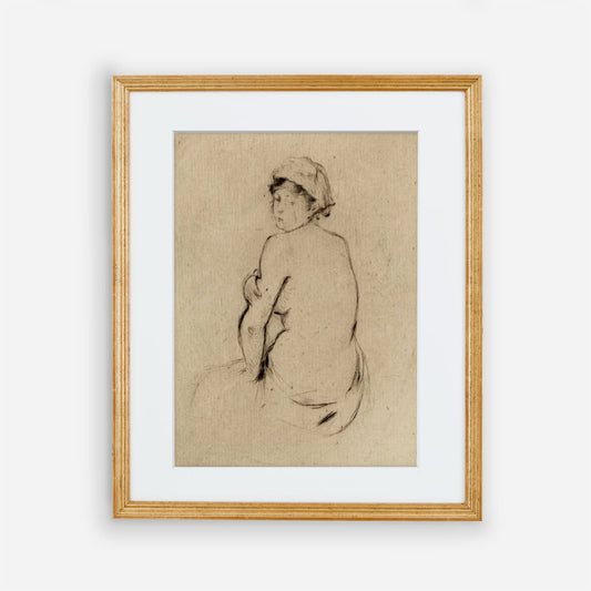 Vintage Portrait Sketch Wall Art Print