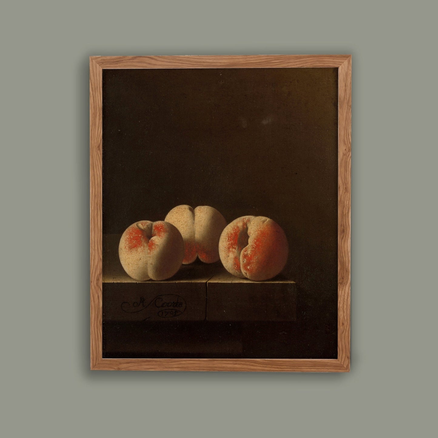 Printed Vintage Peaches Fruit Kitchen Wall Art