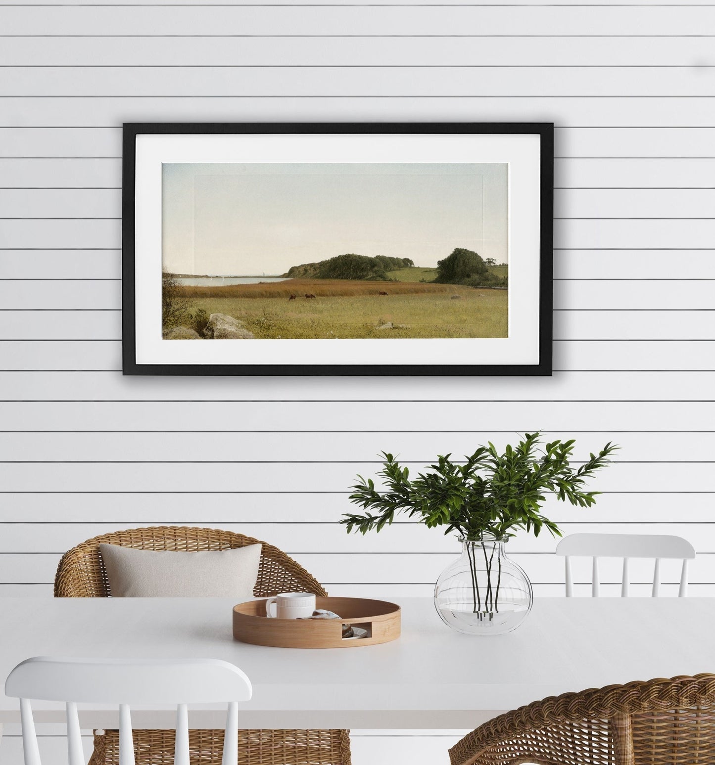 Printed Horizontal Vintage Landscape Wall Art Print