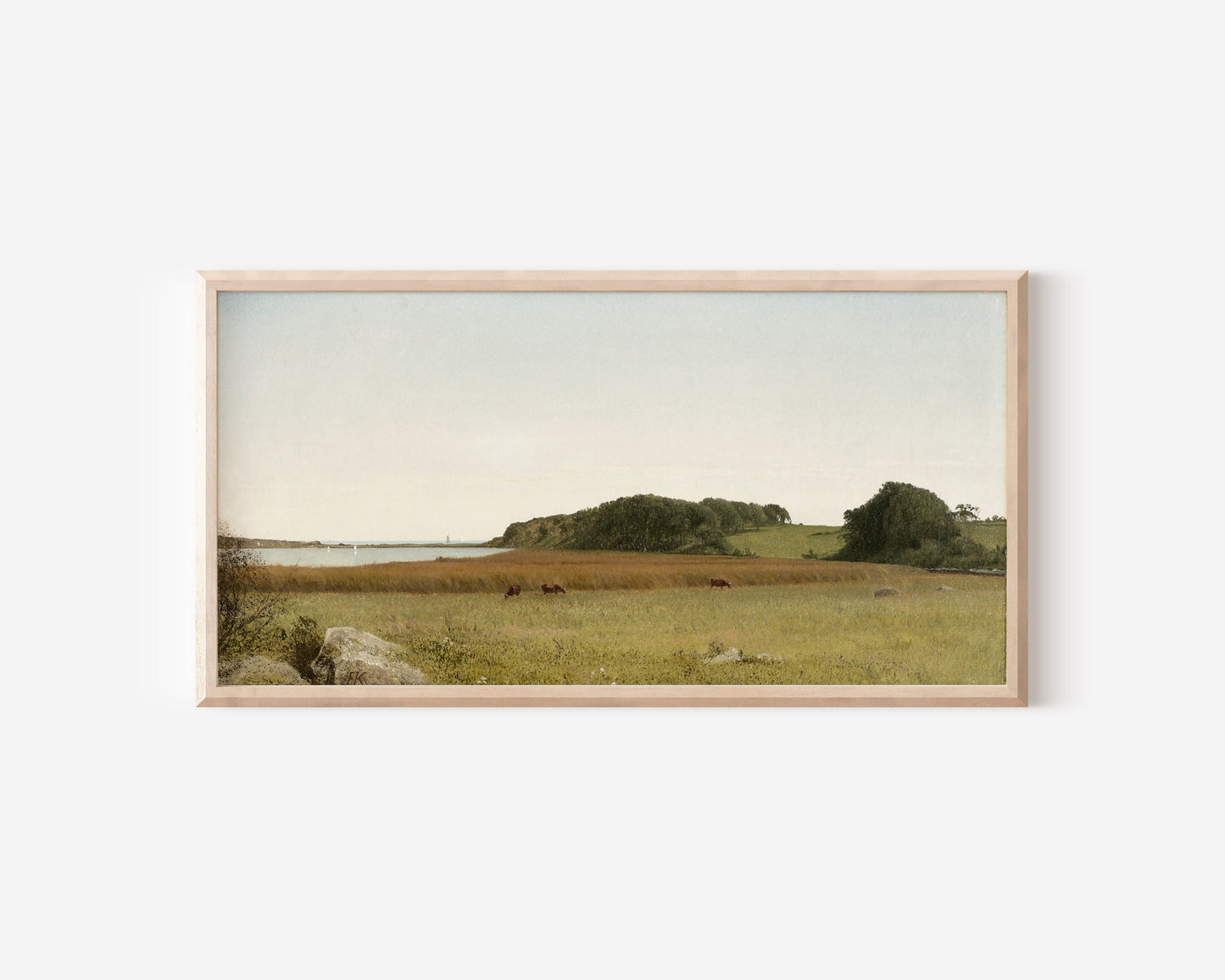 Printed Horizontal Vintage Landscape Wall Art Print