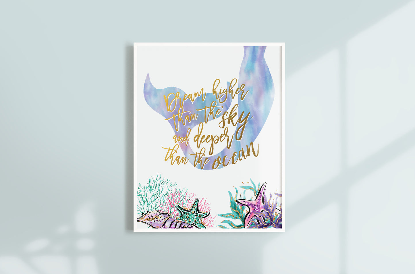 Mermaid wall print