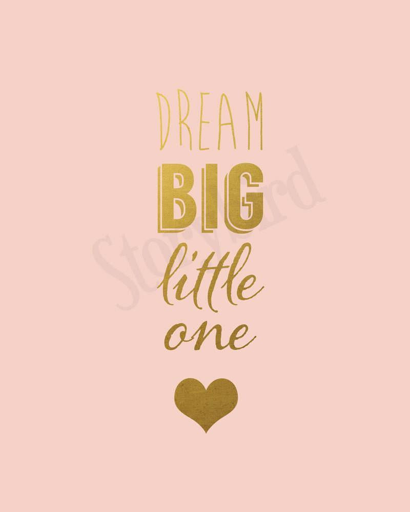 Wall and Wonder Wall Prints Blush Nursery Gallery Wall Set of 3 (Dream Big/Hearts/Love)