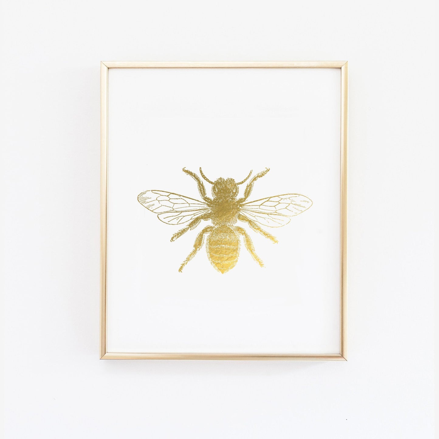 Wall and Wonder Wall Prints Bumble Bee  - Faux Gold Foil Wall Print