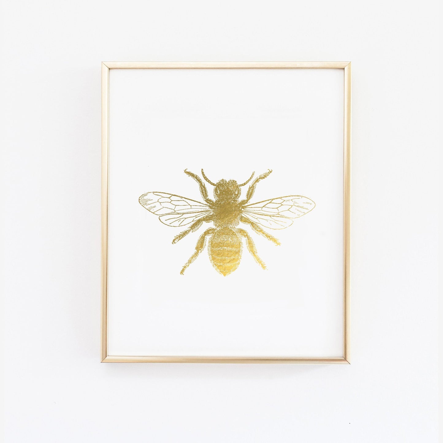 Wall and Wonder Wall Prints Bumble Bee - Faux Gold Foil Wall Print