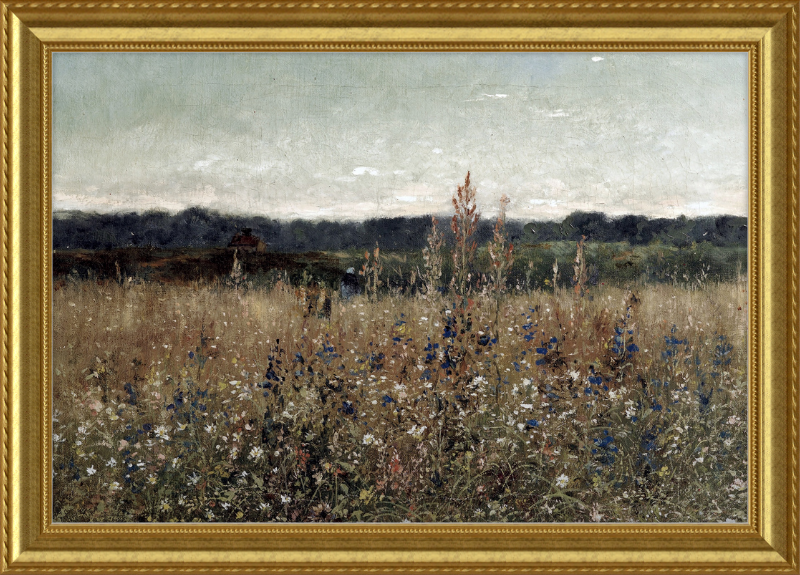 Landscape Dark Field Gold Framed Art