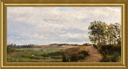 Vintage Framed Art - Road Across the Hills