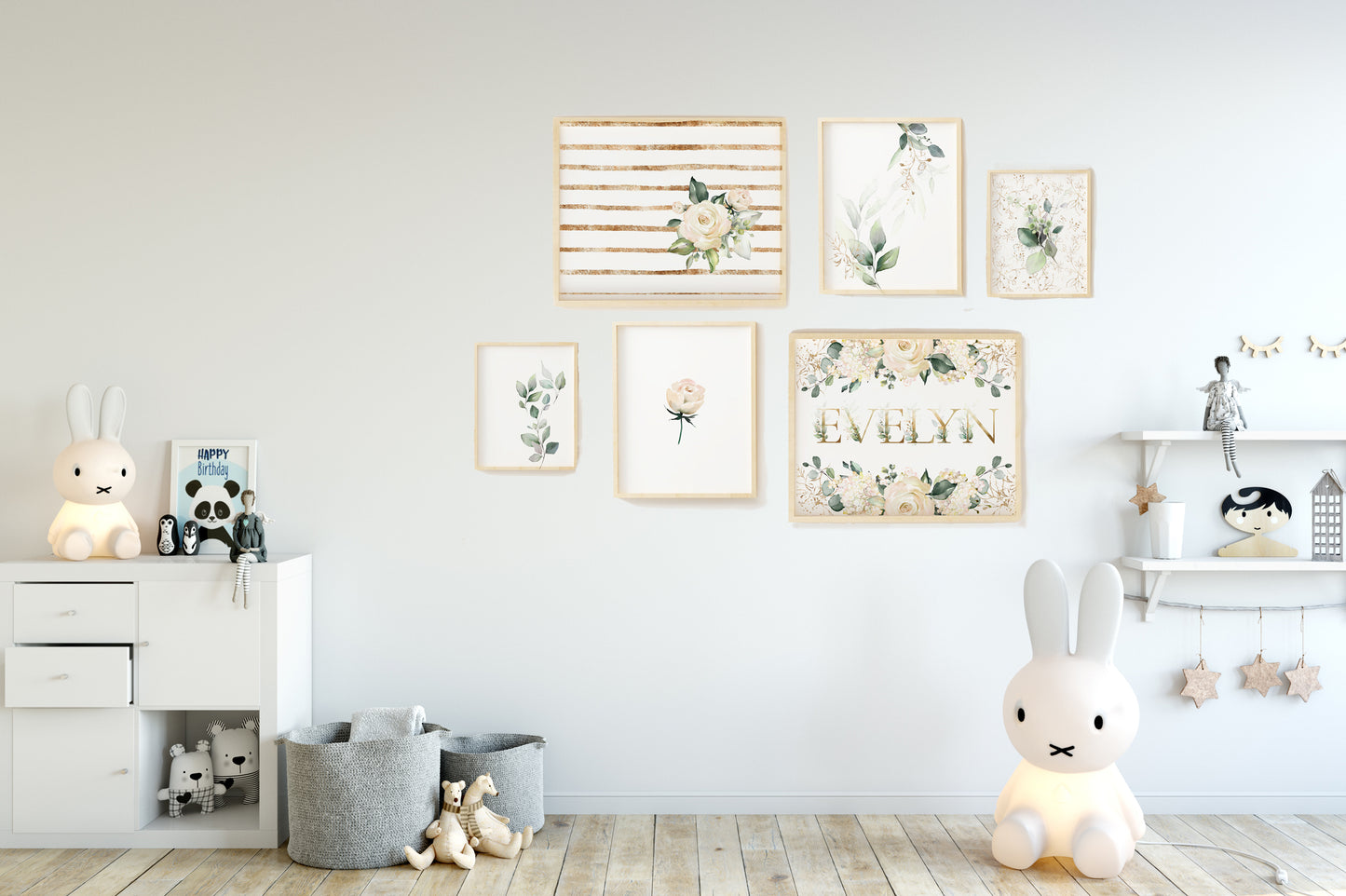 Floral Nursery Gallery Wall Set