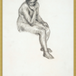 Woman Thinking Sketch Framed Art