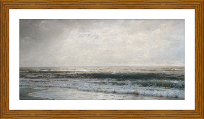 New Jersey Beach Framed Print - 12x24 inches