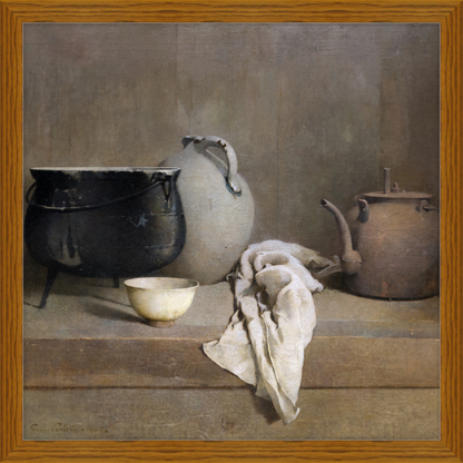 Study in Grey - Vintage Square Art - 24"x24"