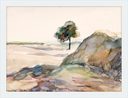 Watercolor with Tree