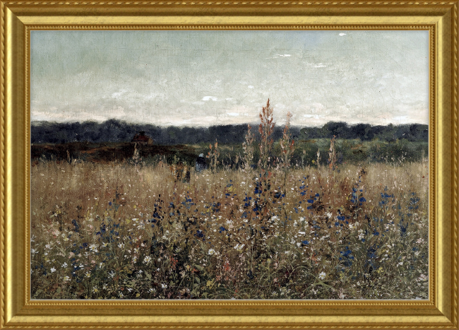 Landscape Field Gold Framed Art