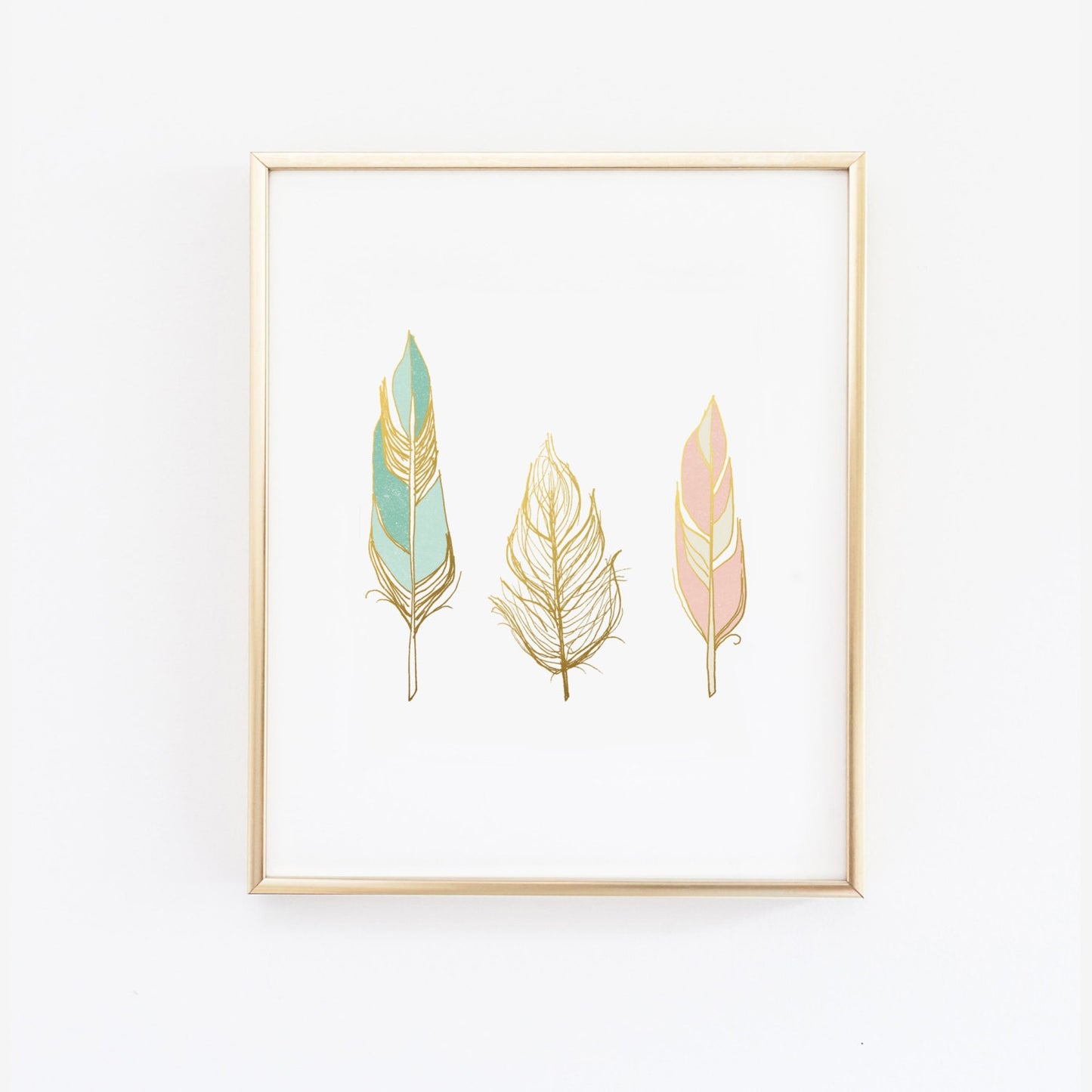 Feathers wall art print 