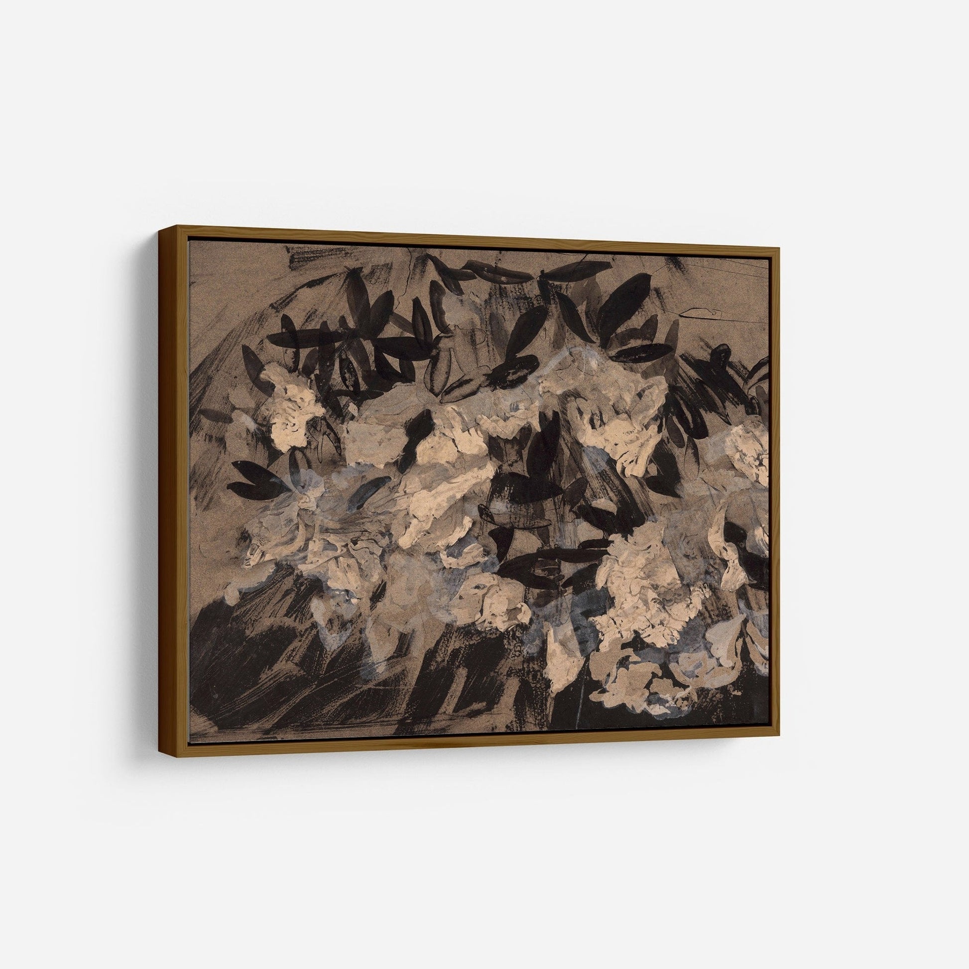 Flowers 2 Vintage Floral Wall Art - Dark Floral Bedroom Wall Print Poster - Printed and Shipped Reproduction - Oversize prints