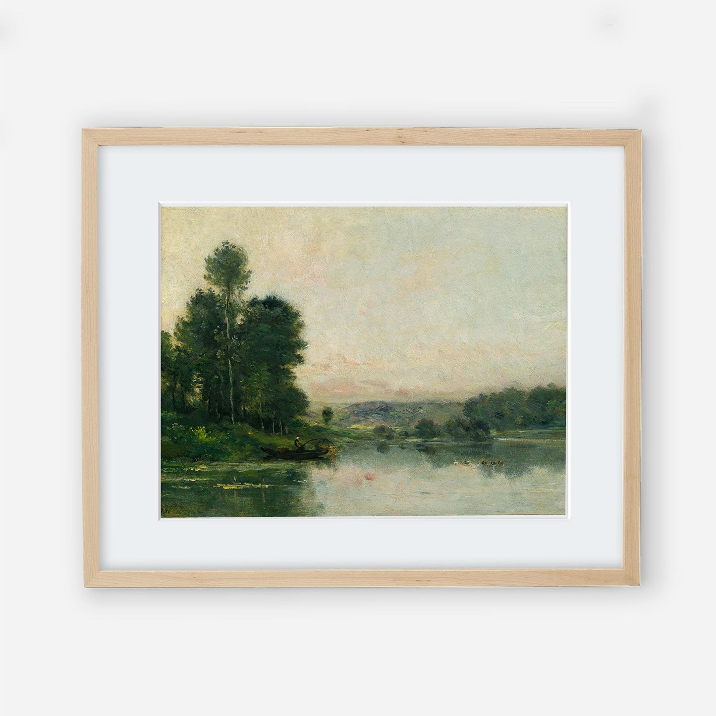 At the Lakes Edge - Vintage Landscape Painting Reproduction - Old Poster Print - Greenery Landscape - Printed and Shipped to You