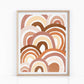 Rainbow Abstract Art Print - Modern Boho Nursery - Terracotta Burnt Orange Neutral Rainbow Print Printable -  Brush Stroke Art