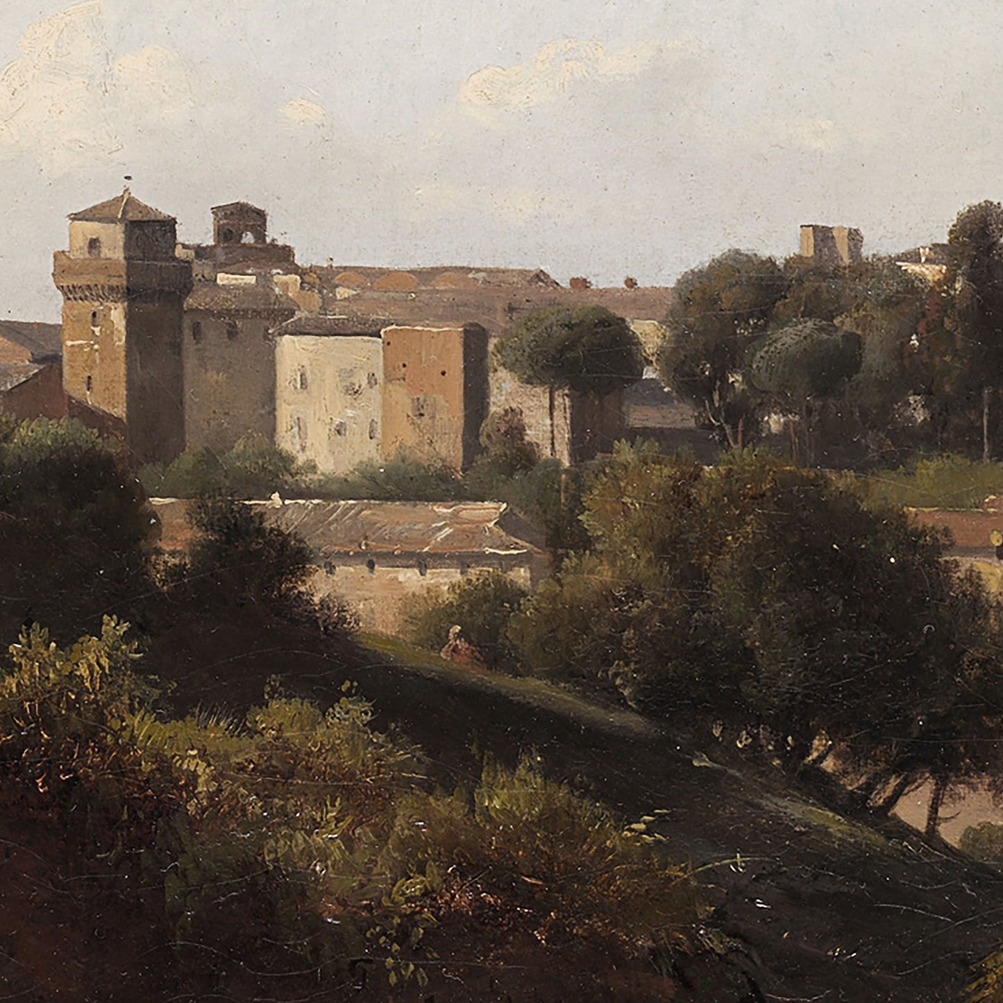 View of Ancient Rome - Vintage City Landscape Painting - Old Painting Replica - Greenery Landscape - Printed and Shipped to You
