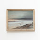 A Dark Beach Scene Vintage Coastal Wall Art Farmhouse Oil Painting Replica - Printed and shipped to you on premium paper