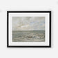 Rough Water and Sky Vintage Coastal Wall Art Farmhouse Oil Painting Replica