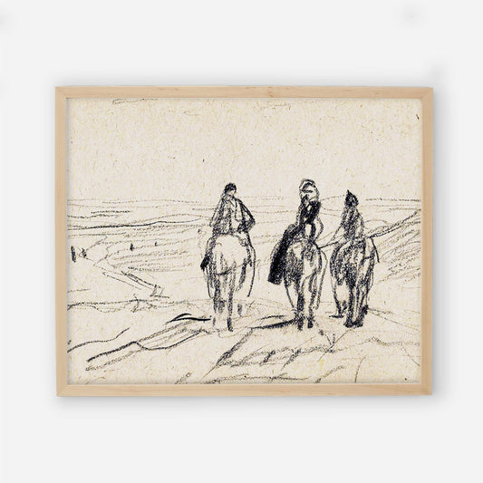 Vintage Horse Sketch Wall Print - Printed and shipped to you on premium paper