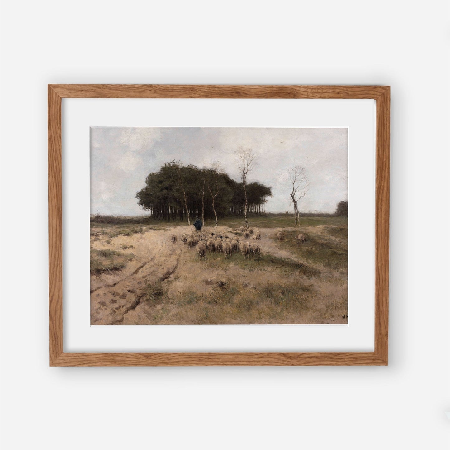 Vintage Farm with Sheep Wall Art - Digital Oil Painting - Vintage poster print - Fine art print - Printed and Shipped to you