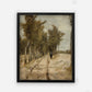 Vintage Digital Oil Painting Wall Art - Printed and Shipped to you - Quiet Walk on a Path